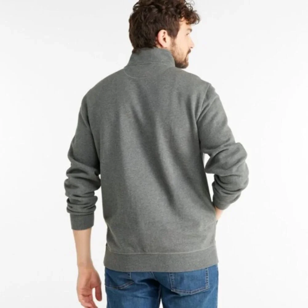 L.L.Bean Traditional Fit Sweater Men's Athletic Sweats Quarter-Zip Pullover Sz L - Picture 2 of 12